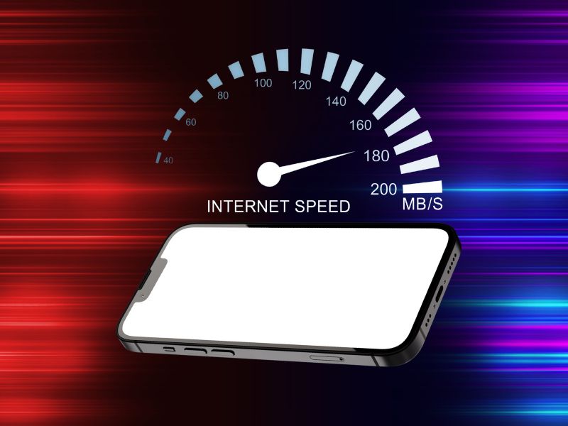 Prikaz brzine interneta na telefonu